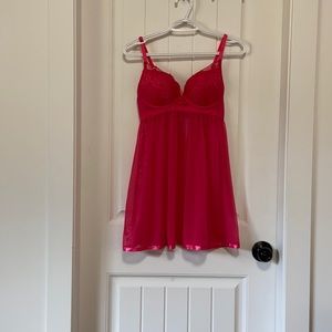 Hot Pink Baby-doll Lingerie